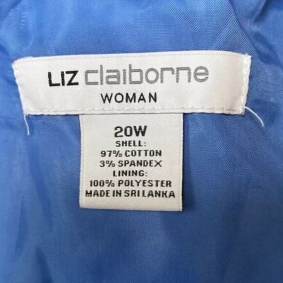 Liz Claiborne Women's Size 20W Blue Floral skirt Surplice Sleeveless Dress - Picture 9 of 10